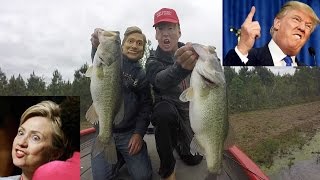 Hillary vs. Trump - 1v1 Bass Fishing Challenge for Presidency!!!