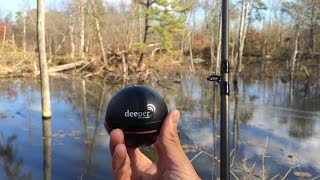 Winter Pond Bassing with a Deeper Smart Fishfinder