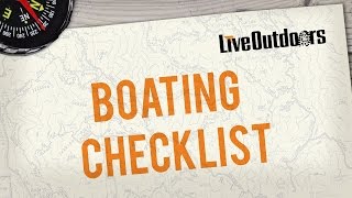The Enlightened Outdoorsman: Boating Checklist