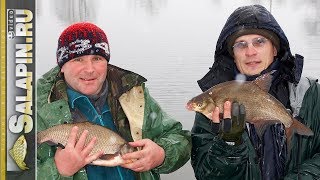 Отличная рыбалка на фидер зимой (рыболовная байка) [salapinru]