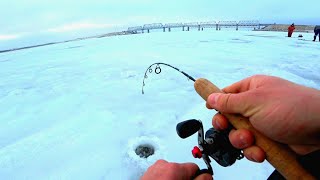 ПОТАЩИЛО БЛЕСНУ С МАЛЬКОМ зимняя рыбалка 2020