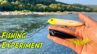 FISHING EXPERIMENT: Spook vs. Pooper!! Which Catches MORE River Smallies?