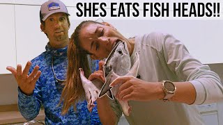 She Eats Fish Heads!!