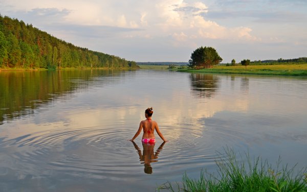 Кузнецкий р-он., окр. с. Шелемис, июль 2011 год, верхний пруд на реке Ржавчик.